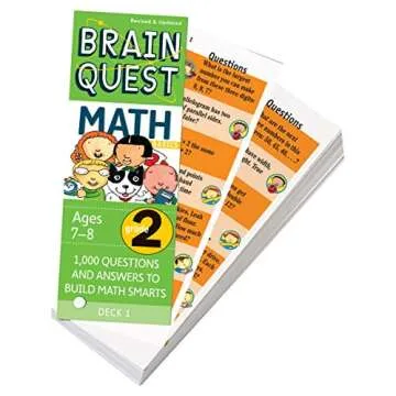 Brain Quest 2nd Grade Math Q&A Cards: 1000 Questions and Answers to Challenge the Mind. Curriculum-based! Teacher-approved! (Brain Quest Smart Cards)