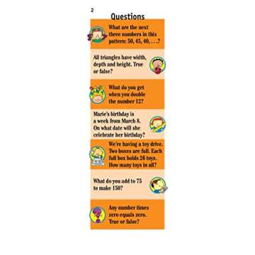Brain Quest 2nd Grade Math Q&A Cards: 1000 Questions and Answers to Challenge the Mind. Curriculum-based! Teacher-approved! (Brain Quest Smart Cards)