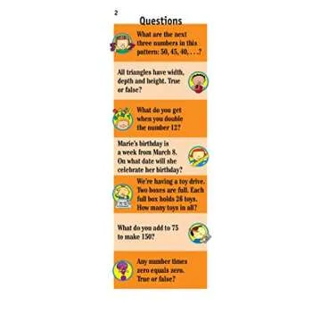 Brain Quest 2nd Grade Math Q&A Cards: 1000 Questions and Answers to Challenge the Mind. Curriculum-based! Teacher-approved! (Brain Quest Smart Cards)