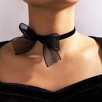 Asphire Black Lace Choker Necklace Soft Velvet Jewelry Gift