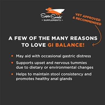 Super Snouts GI Balance Digestive Supplement for Dogs & Cats - 3.1 oz Pumpkin Powder for Prebiotic G...