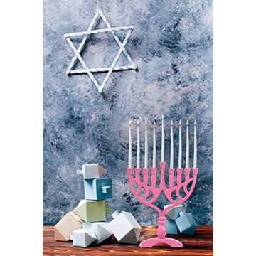 Vibrant Ner Mitzvah Hanukkah Menorah for All Candles