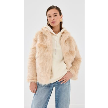 Lioness Women's Bada Bing Faux Fur Jacket Beige Tan