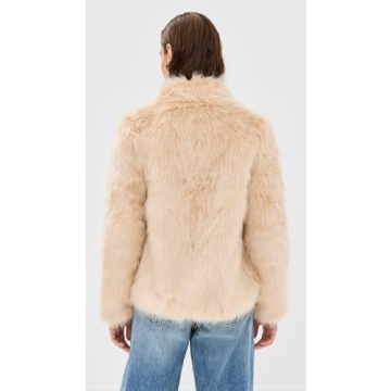 Lioness Women's Bada Bing Faux Fur Jacket Beige Tan