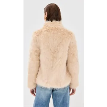 Lioness Women's Bada Bing Faux Fur Jacket Beige Tan