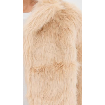 Lioness Women's Bada Bing Faux Fur Jacket Beige Tan