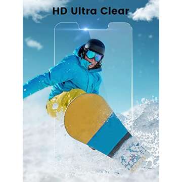 BOSINTY Shatterproof Designed Fit for iPhone 14 Screen Protector/iPhone 13/13 Pro Tempered Glass Screen Protector 【Full Coverage】【9H Military Grade Protection】【Ultra Clear】 -(2 Pack)