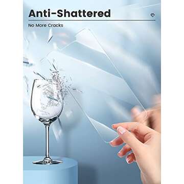 BOSINTY Shatterproof Designed Fit for iPhone 14 Screen Protector/iPhone 13/13 Pro Tempered Glass Screen Protector 【Full Coverage】【9H Military Grade Protection】【Ultra Clear】 -(2 Pack)