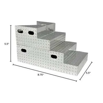 Chrome Plated Deluxe Breakable Ring Stairs for WWE & AEW Wrestling Action Figure Rings