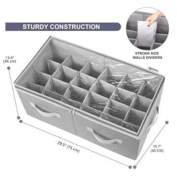 Moteph Shoe Organizer for Closet - Shoe Storage Organizer for Closet Organization with Clear Cover &...