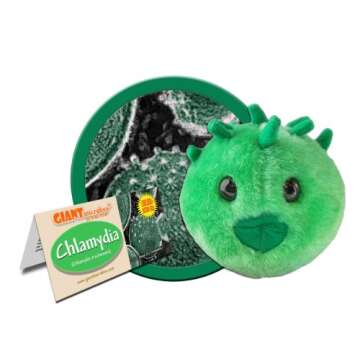 GIANTmicrobes Chlamydia Plush, STIs, STDs, Medical Gag Gifts Funny, OBGYN Gifts for Doctors, Infecti...