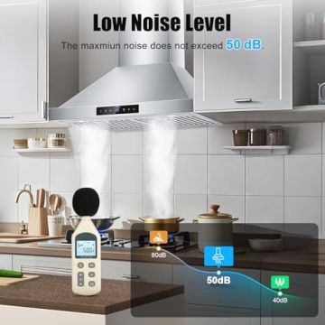 Sleek 30 inch Wall Mount Range Hood with Powerful Suction