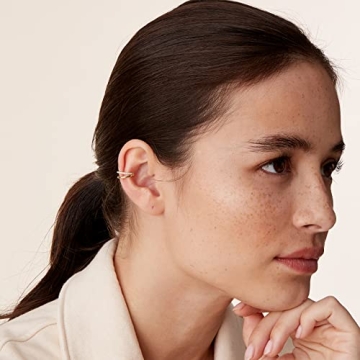 PAVOI Gold Cubic Zirconia Ear Cuffs for Women