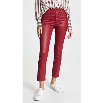 AG Jeans Women's Isabelle, Leatherette Light red Amaryllis, 27