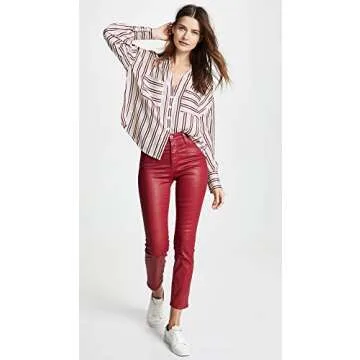 AG Jeans Women's Isabelle - Leatherette Light Red Amaryllis