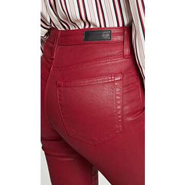 AG Jeans Women's Isabelle, Leatherette Light red Amaryllis, 27