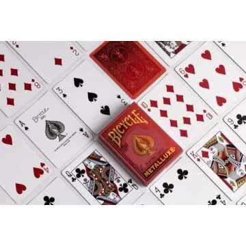Bicycle Metalluxe Red Playing Cards - Premium Metal Foil Finish - Poker Size