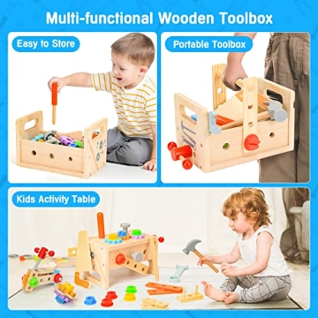 29Pcs Wooden Tool Set for Kids | Educational STEM Toys