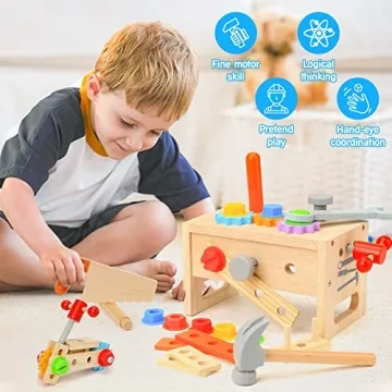 29Pcs Wooden Tool Set for Kids | Educational STEM Toys