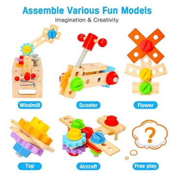 29Pcs Wooden Tool Set for Kids | Educational STEM Toys