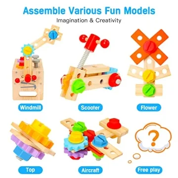 29Pcs Wooden Tool Set for Kids | Educational STEM Toys