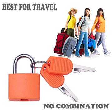 Padlock (8 Pack) Small Padlock with Key for Luggage Lock, Backpack, Gym Locker Lock, Suitcase Lock, Classroom Matching Game and More 8 × Colors