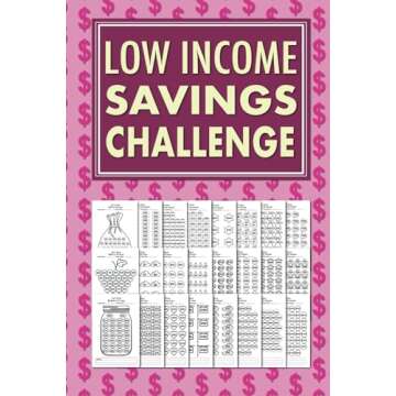 Low Income Savings Challenge Book: Simple Money Savings Challenges Tracker for Women, Easy Way to Sa...