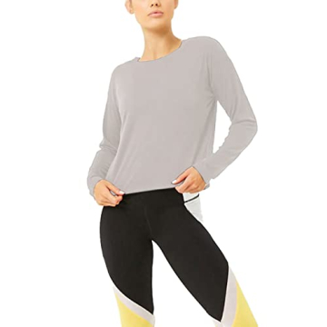 Bestisun Long Sleeve Yoga Shirt - Stylish Open Back Exercise Top