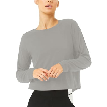 Bestisun Long Sleeve Yoga Shirt - Stylish Open Back Exercise Top