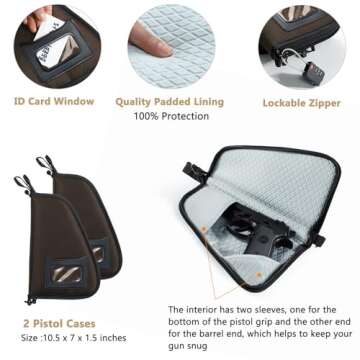 VIGEGARI Large Pistol Range Bag Shooting - Tactical Gun Range Bag with Pistol Cases, Gun Bags for Handguns, Gun Bag for Men, Ammo Bag, Gun Carrying Duffle Bag for Gun Accessories