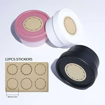 LONGWAY1.7oz/50ml Empty Slime Containers Plastic Jars with Lids for Beauty Products, DIY Slime Makin...