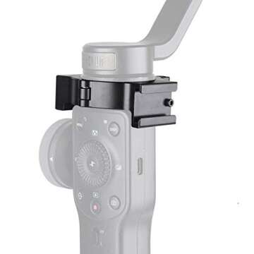 EACHSHOT 4-Ring V2 Cold Shoe Adapter Ring Zhiyun Smooth 4 Applied to Rode Microphone LED Video Light Filmmaker Vlog, Microphone Mount Designed Smooth4 Rosette Mount [Updated Version]