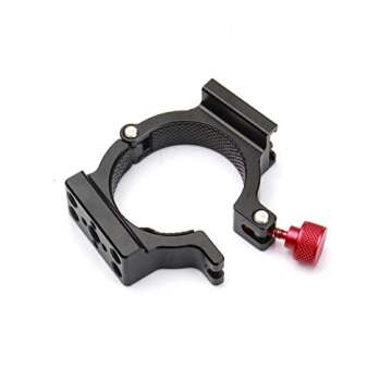 EACHSHOT 4-Ring V2 Cold Shoe Adapter Ring Zhiyun Smooth 4 Applied to Rode Microphone LED Video Light Filmmaker Vlog, Microphone Mount Designed Smooth4 Rosette Mount [Updated Version]
