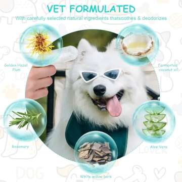 Zxojd Ear Cleaner Finger Wipes 50 Counts, Grooming Kit Care for Dogs and Cats Remove Wax, Non-Irritating Soft & Easy Otic Cleaning Pads Dirt & Stop Smelly, Itchy (Ear Wipes)