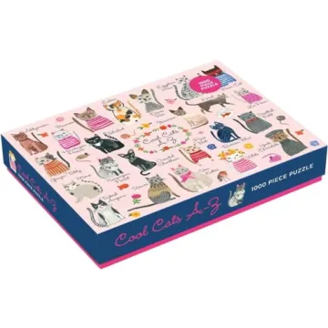 Mudpuppy Cool Cats A-Z 1000-Piece Puzzle for Cat Lovers
