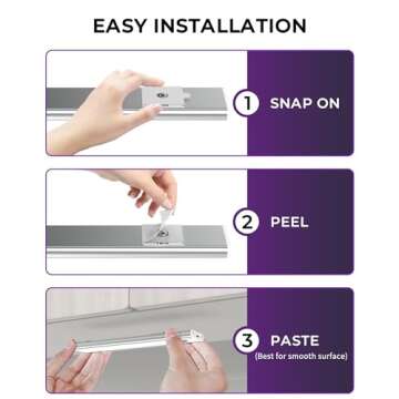 Under Cabinet Lights Motion Sensor Light Indoor 1500mAh Rechargeable LED Closet Lights Battery Operated Under Counter Lights for Kitchen Lights Under Cabinet Lighting Wireless (White, 2Pack)