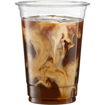 16 oz Clear Plastic Cups with Dome Lids - 50 Pack
