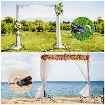 New Upgrade Four-Legged Backdrop Stand 6.5x10ft,IFKDNR Photo Backdrop Stand for Parties,Back Drop Ad...