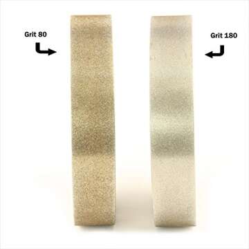 Hurricane Turning Tools, 8" CBN Grinding Wheel, 180 Grit, 1.5" Wide, 5/8" Bore, for Sharpening High ...