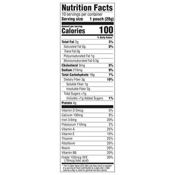 Better Oats 100 Calorie Maple and Brown Sugar Oatmeal Packets, 100 Calorie Oatmeal Pouches, 90 Second Instant Oatmeal with Flax Seeds and Rolled Oats, Pack of 10, 9.8 OZ Pack