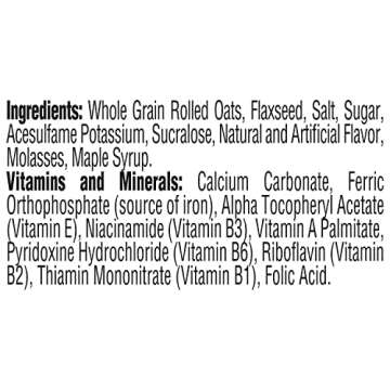 Better Oats 100 Calorie Maple and Brown Sugar Oatmeal Packets, 100 Calorie Oatmeal Pouches, 90 Second Instant Oatmeal with Flax Seeds and Rolled Oats, Pack of 10, 9.8 OZ Pack