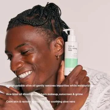 Stratia Velvet Cleansing Milk | Gentle Cream Face Cleanser | Moisturizing, Non-Foaming | Chamomile, Olive Oil & Aloe Vera | 4 Fl Oz