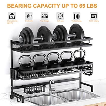 3 Tier Over The Sink Dish Drying Rack with Utensil Holder