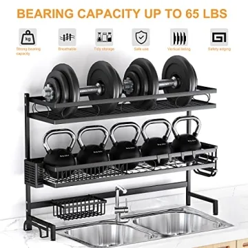3 Tier Over The Sink Dish Drying Rack with Utensil Holder