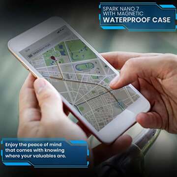 Brickhouse Car Trackers for Your Vehicle - Spark Nano 7 GPS Tracker with Magnetic Waterproof Case - Hidden Real-Time 4G LTE Vehicle Finder - GPS Tracking Device for Cars & More - Subscription Required