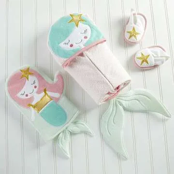 Mermaid Bathtime Gift Set for Babies 0-6 Months