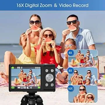 2.7K Digital Camera 48MP Mini Vlogging Camera with Batteries