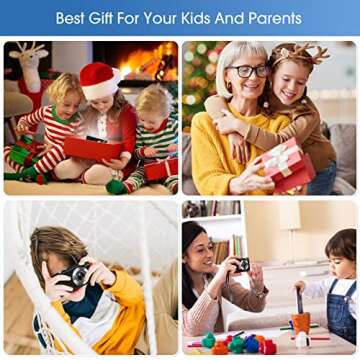 2.7K Digital Camera 48MP Vlogging Camera with Two Batteries, Compact Mini Camera, 16X Digital Zoom with Auto Focus for Teens, Kids, Students, Adults (with 32GB TF Card)