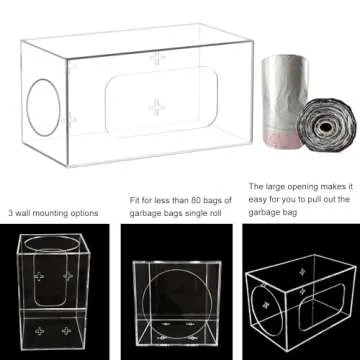 Extra Large Acrylic Trash Bag Holder for Easy Organization