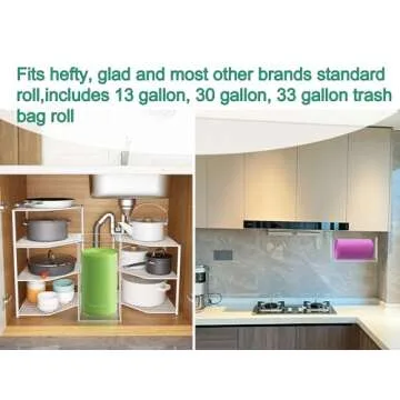 Extra Large Acrylic Trash Bag Holder for Easy Organization